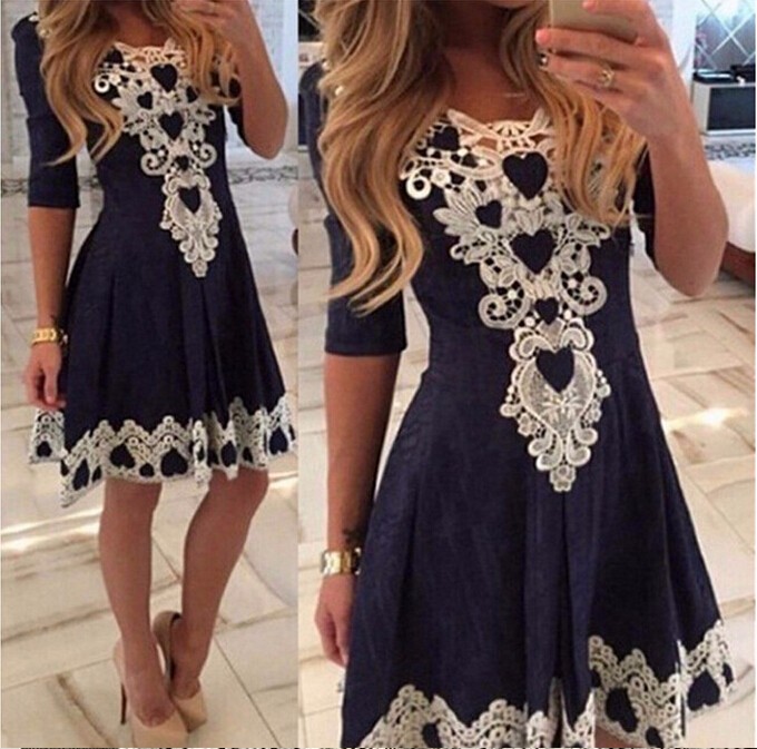 women's lace dress with sleeves